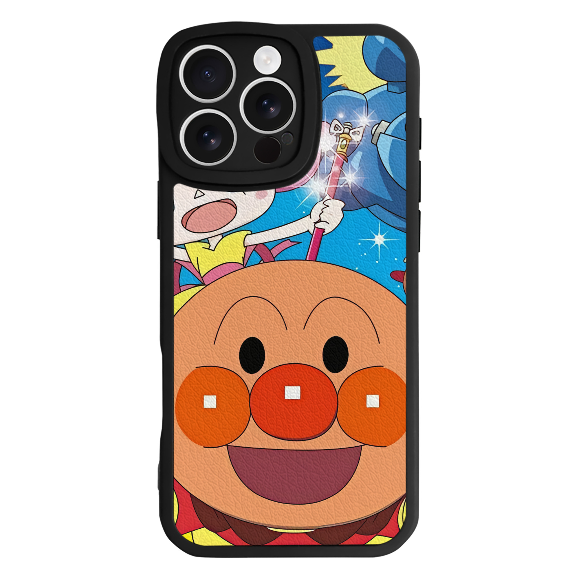 （画像用） アンパンマン Anpanman 【iPhone 16シリーズ対応】シリコンスマホケース（レザー調） 材質：シリコン
